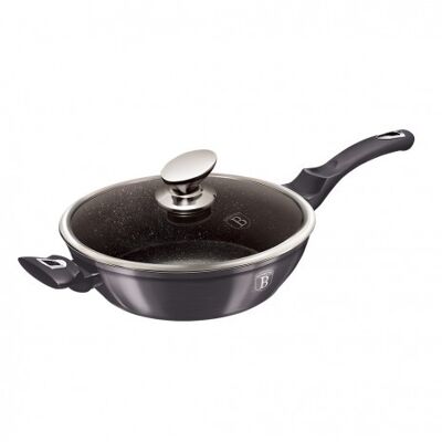 Deep frypan with lid, 28 cm, Metallic Line Carbon Pro Edition