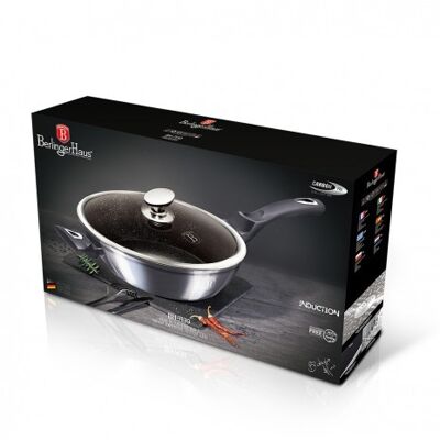Deep frypan with lid, 32 cm, Metallic Line Carbon Pro Edition