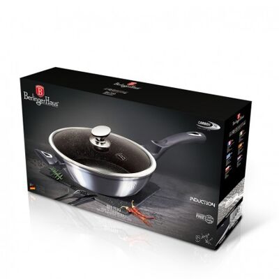 Deep frypan with lid, 32 cm, Metallic Line Carbon Pro Edition