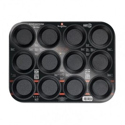 12 pcs muffin pan, burgundy