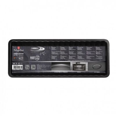 Ribbed loaf pan for bread and cakes, carbon pro