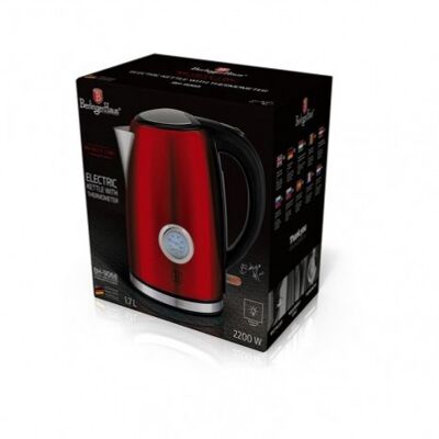 Electric kettle with thermostat 1,7L, burgundy