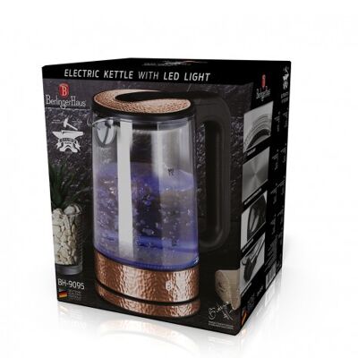 Electric glass kettle, rose gold