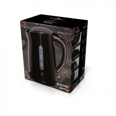 Electric kettle, black- rose gold