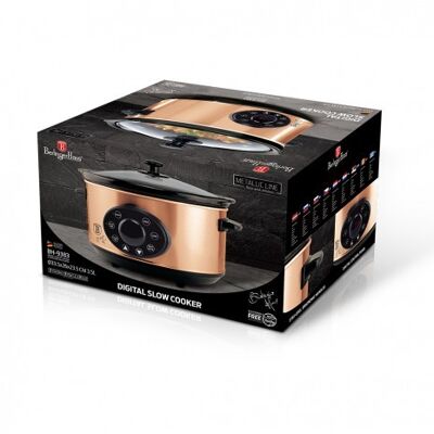 Digital slow cooker, black- rose gold, 3,5L