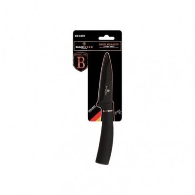 Paring knife, 9 cm, black- rose gold