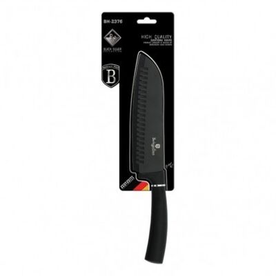 Santoku knife, 17,5 cm, black