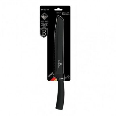Bread knife, 20 cm, black