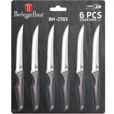 6 pcs steak knife set, carbon pro