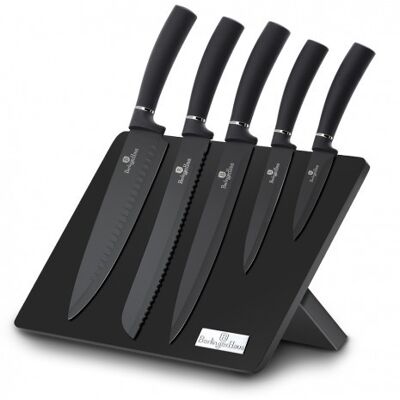 6 pcs knife set with magnetic stand, carbon pro