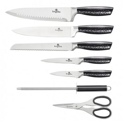 8 pcs knife set with acrylic stand, carbon pro