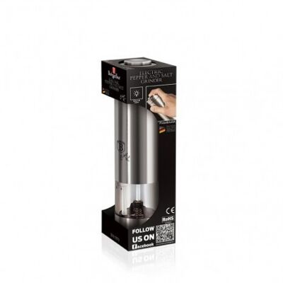 Electric pepper and salt mill, stainless steel