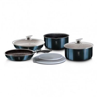 9 pcs cookware set, Metallic Line Aquamarine Edition