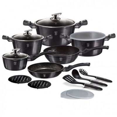 18 pcs cookware set, Metallic Line Carbon Pro Edition