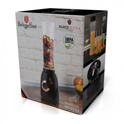 Smoothie maker with 2 bottles, black- rose gold