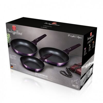 3 pcs frypan set, Purple Eclipse Collection