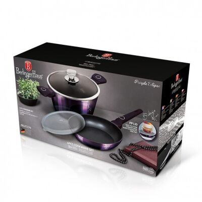 4 pcs cookware set, Purple Eclipse Collection