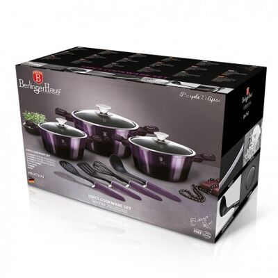 10 pcs cookware set, Purple Eclipse Collection