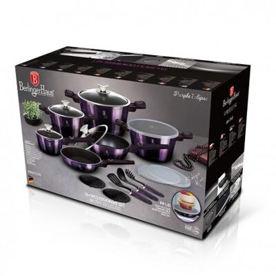 18 pcs cookware set, Purple Eclipse Collection