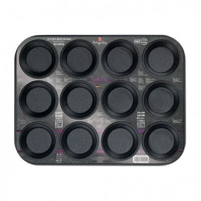 12 pcs muffin pan, purple