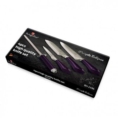 4 pcs knife set, purple