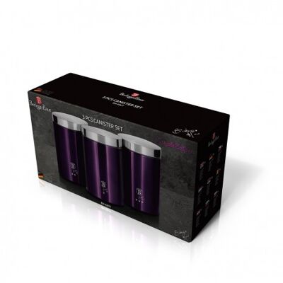 3 pcs canister set, purple