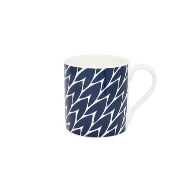 Taza Leaf Grande / Azul Oscuro