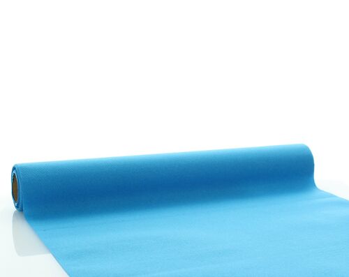 Einweg Tischläufer Aqua-Blau aus Linclass® Airlaid 40 cm x 4,80 m, 1 Stück