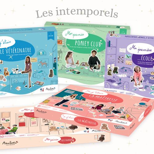Pack intemporel - les best des jeux d'imitation éducatifs Amulette made in France et d'inspiration Montessori et Freinet