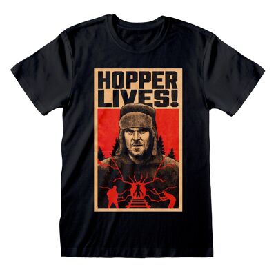 Stranger Things Hopper Lives Adults T-Shirt