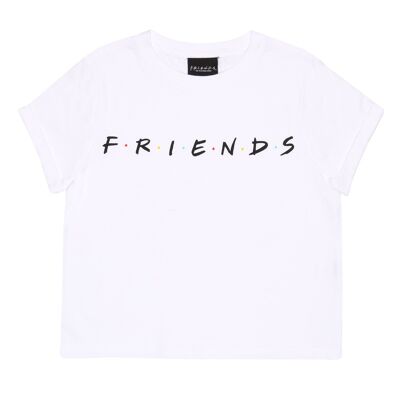 Friends Text Logo Girls Cropped T-Shirt