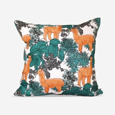 Housse de coussin en alpaga