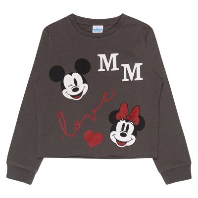 Disney MM Love Girls Cropped Sweatshirt