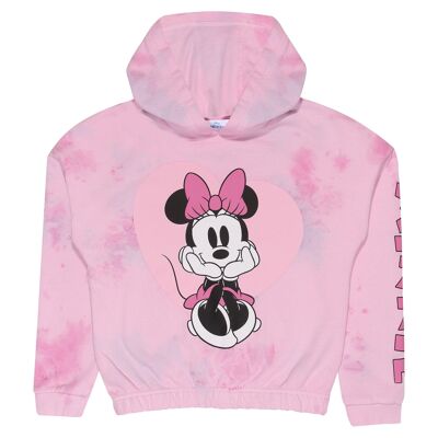 Disney Minnie Heartfelt Girls Pullover Hoodie - Pink