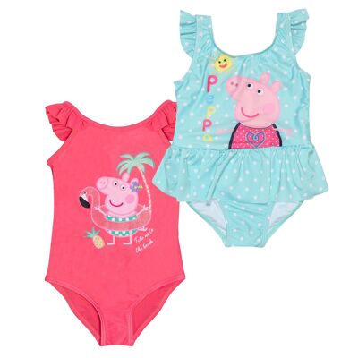 Peppa Pig Flamingo / Sunshine Girls Swimsuit Twin Pack