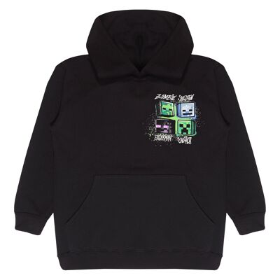 Minecraft Four Mob Crest Kids Pullover Hoodie