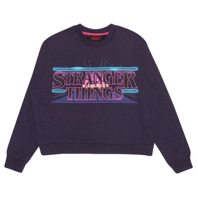Stranger Things Logo Womens Cropped Sweatshirt