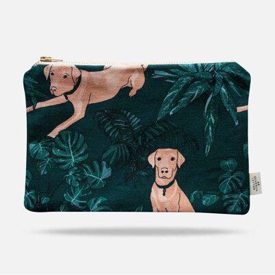 Golden Dog Make Up Bag