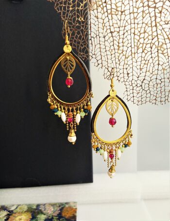 Boucles d'oreilles longues GIPSY Bordeaux 1