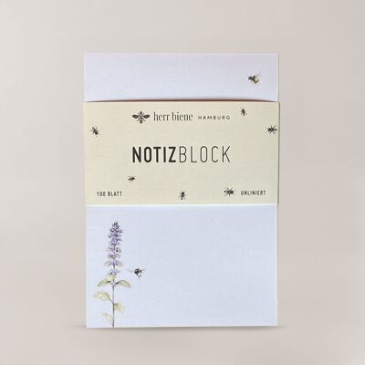 Blocco note erbe con calabrone