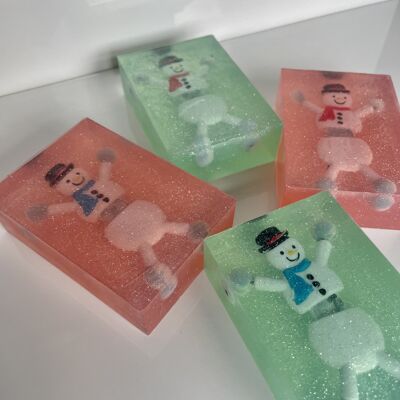 Jabón trepamuros muñeco de nieve