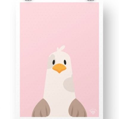Seagull Poster - Pink