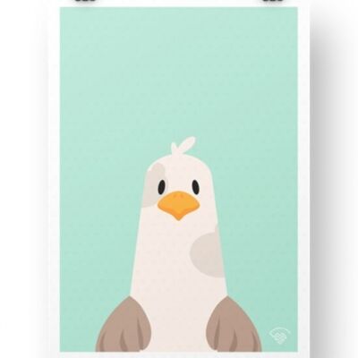 Affiche Mouette - Aqua