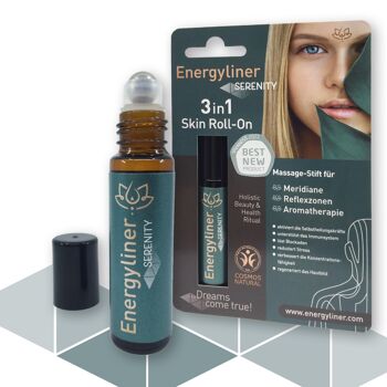 Energyliner Serenity / roll-on de massage 3 en 1 / 10ml / vegan / avec brochure utilisateur détaillée 1