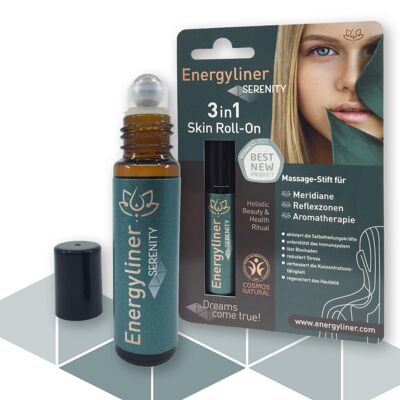 Energyliner Serenity / 3 in 1 Massage-Roll On / 10ml / Vegan / mit ausführlicher Anwenderbroschüre