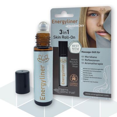 Energyliner Harmony / roll on massaggiante 3 in 1 / 10 ml / vegano / con brochure utente dettagliata