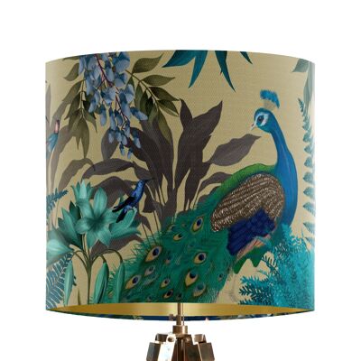 Lampshade pack of 2 regular & classic size - Peacock garden Gold