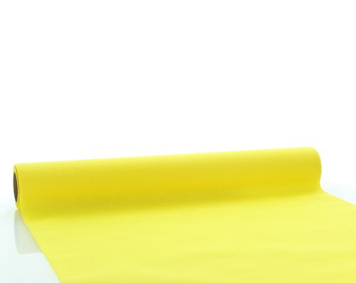 Einweg Tischläufer Gelb aus Linclass® Airlaid 40 cm x 4,80 m, 1 Stück
