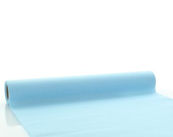 Chemin de table jetable bleu clair en Linclass® Airlaid 40 cm x 4,80 m, 1 pièce 1