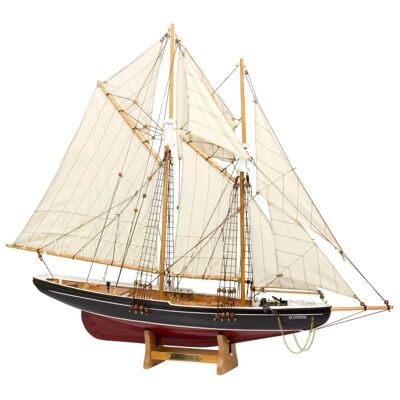 Modelo de barco de vela de madera Bluenose